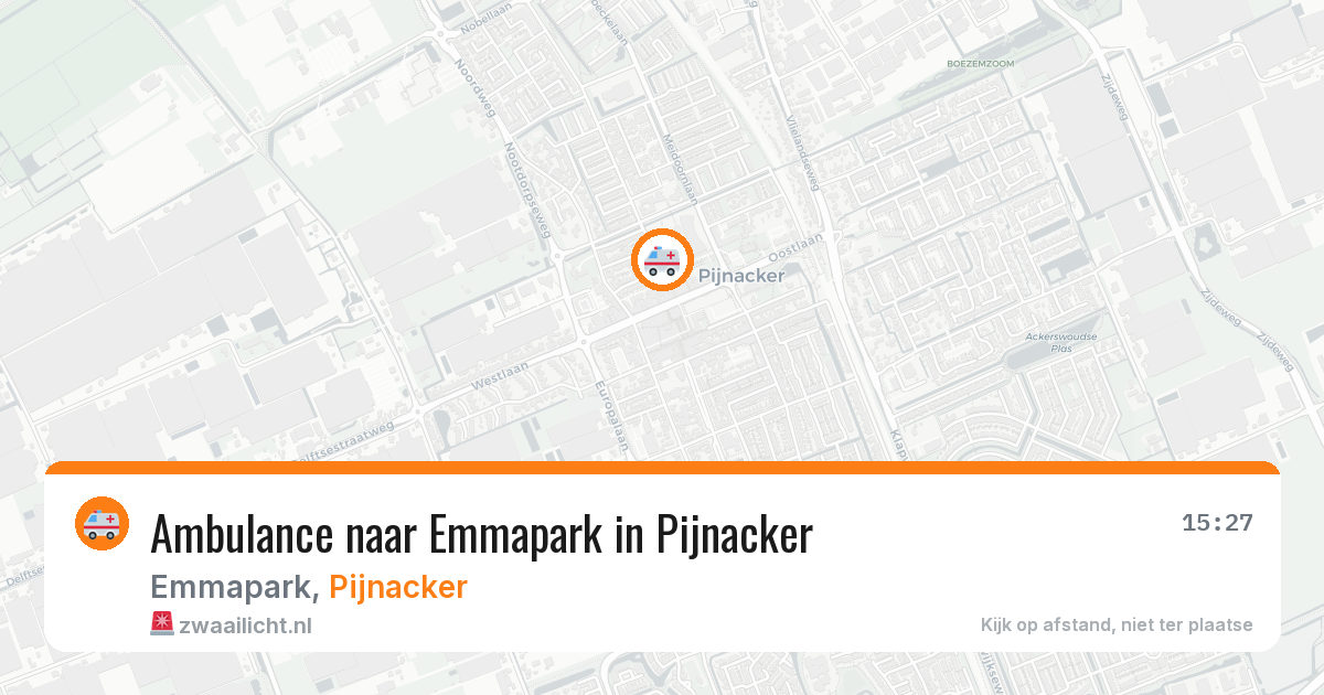 Ambulance naar Emmapark in Pijnacker — 7 aug 2026