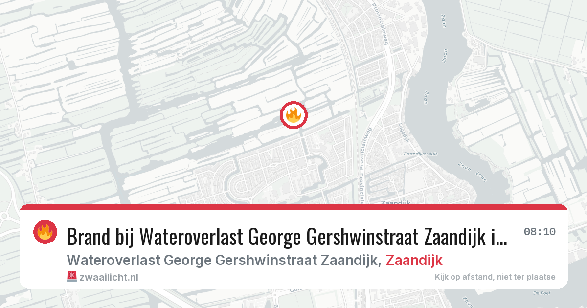 Brand bij Wateroverlast George Gershwinstraat Zaandijk in Zaandijk — 20 jun 2026