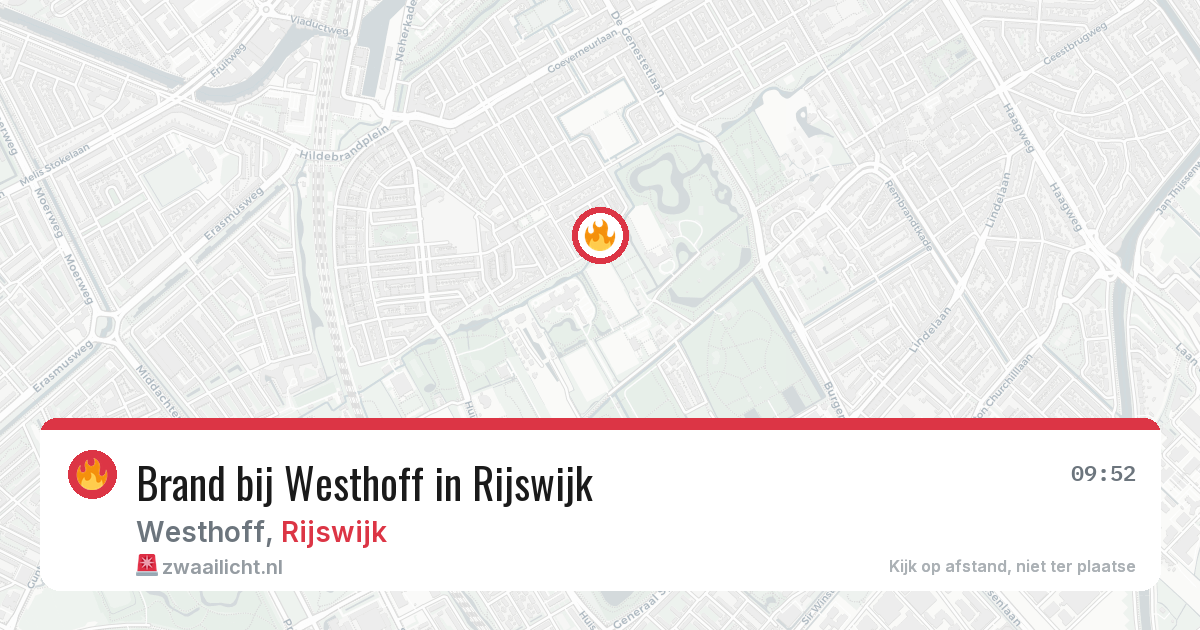 Brand bij Westhoff in Rijswijk — 15 jun 2026