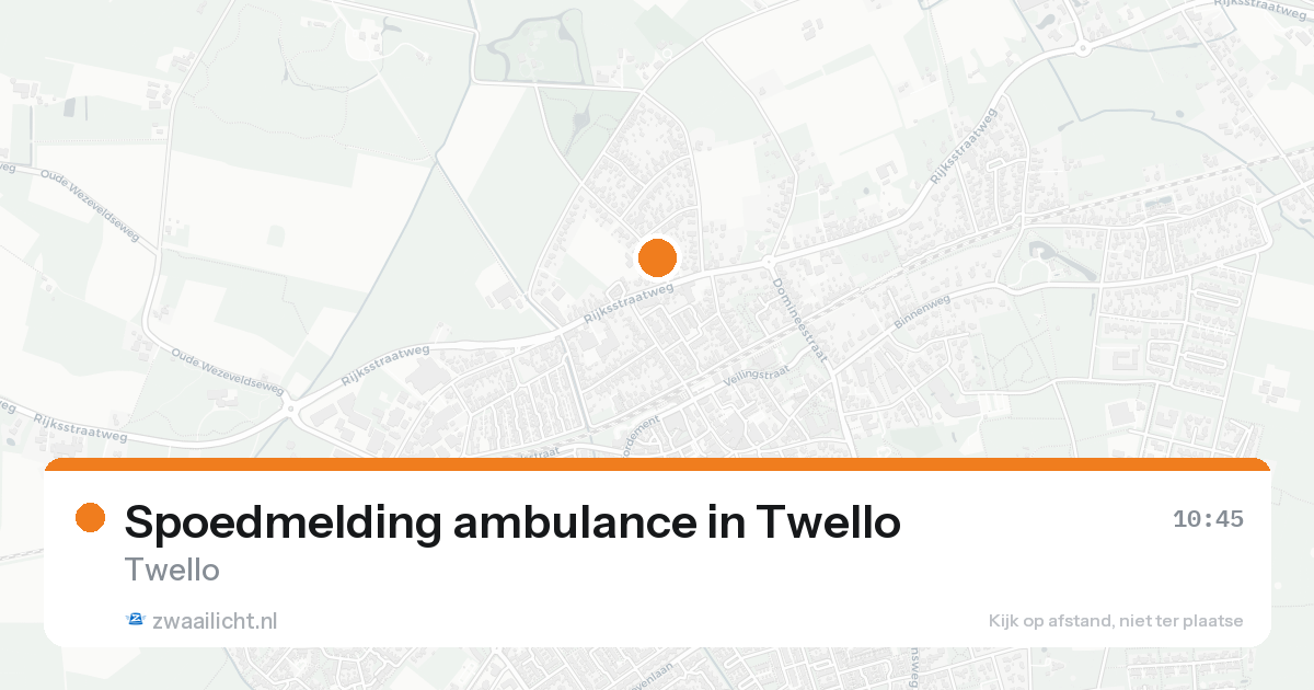 Spoedmelding ambulance in Twello — 17 aug 2026