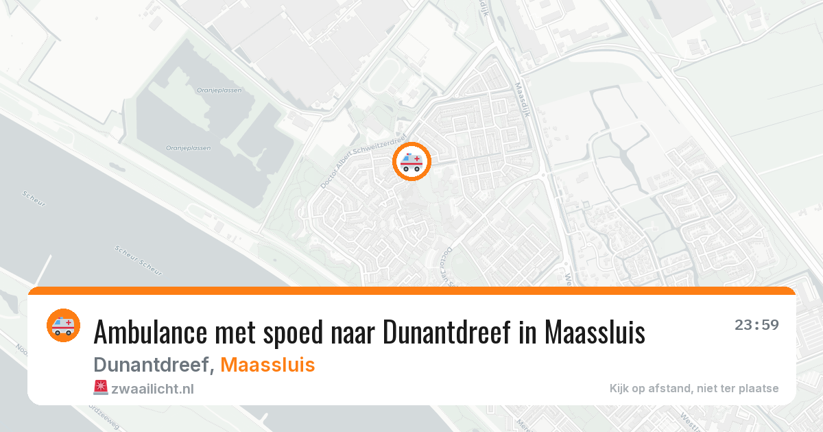 Ambulance met spoed naar Dunantdreef in Maassluis — 9 aug 2026