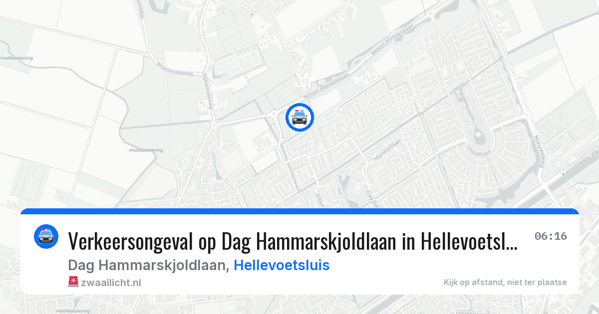 Verkeersongeval op Dag Hammarskjoldlaan in Hellevoetsluis — 31 jul 2026