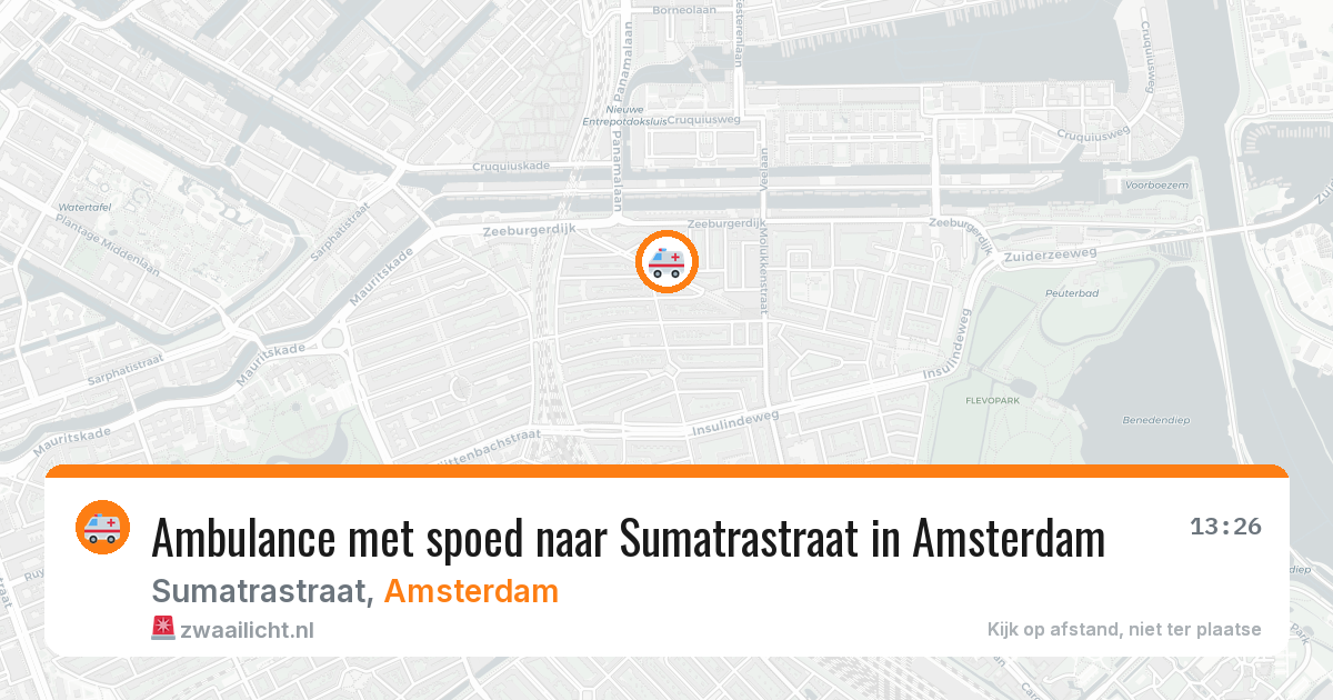 Ambulance met spoed naar Sumatrastraat in Amsterdam — 18 jun 2026