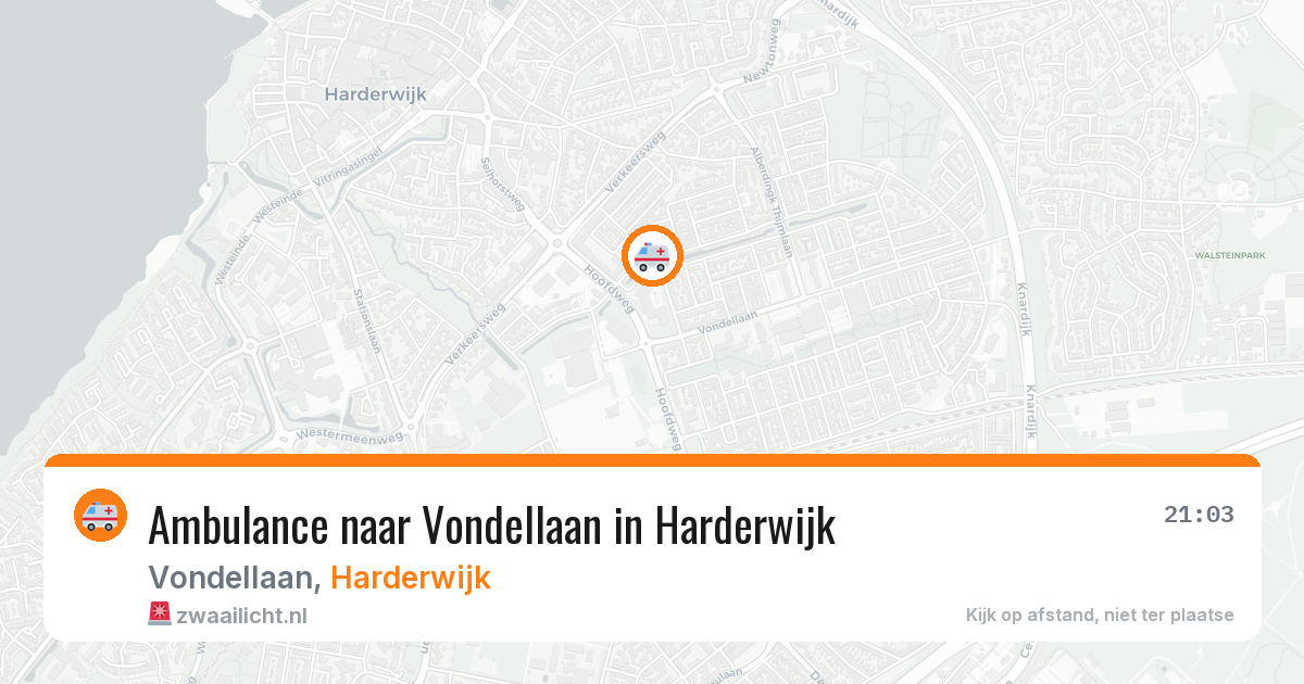 Ambulance naar Vondellaan in Harderwijk — 1 aug 2026