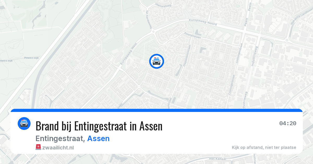 Brand bij Entingestraat in Assen — 28 jul 2026