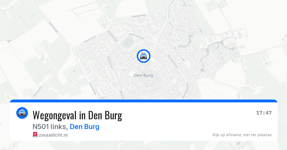 Wegongeval in Den Burg — 6 jun 2026