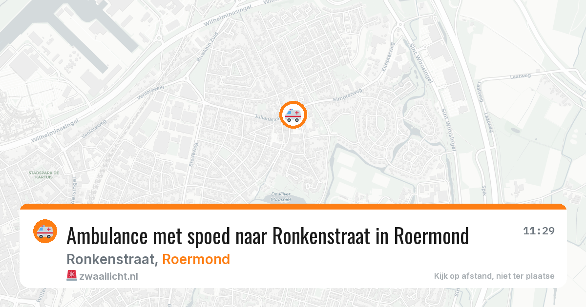 Ambulance met spoed naar Ronkenstraat in Roermond — 30 mrt 2026