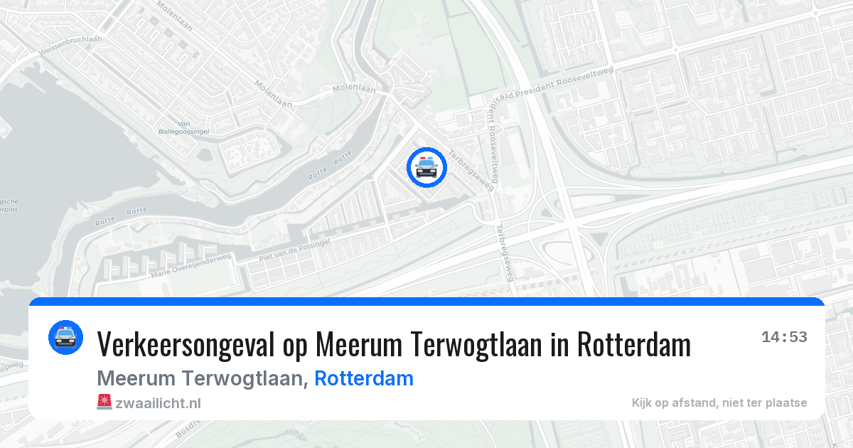 Verkeersongeval op Meerum Terwogtlaan in Rotterdam — 30 jun 2026