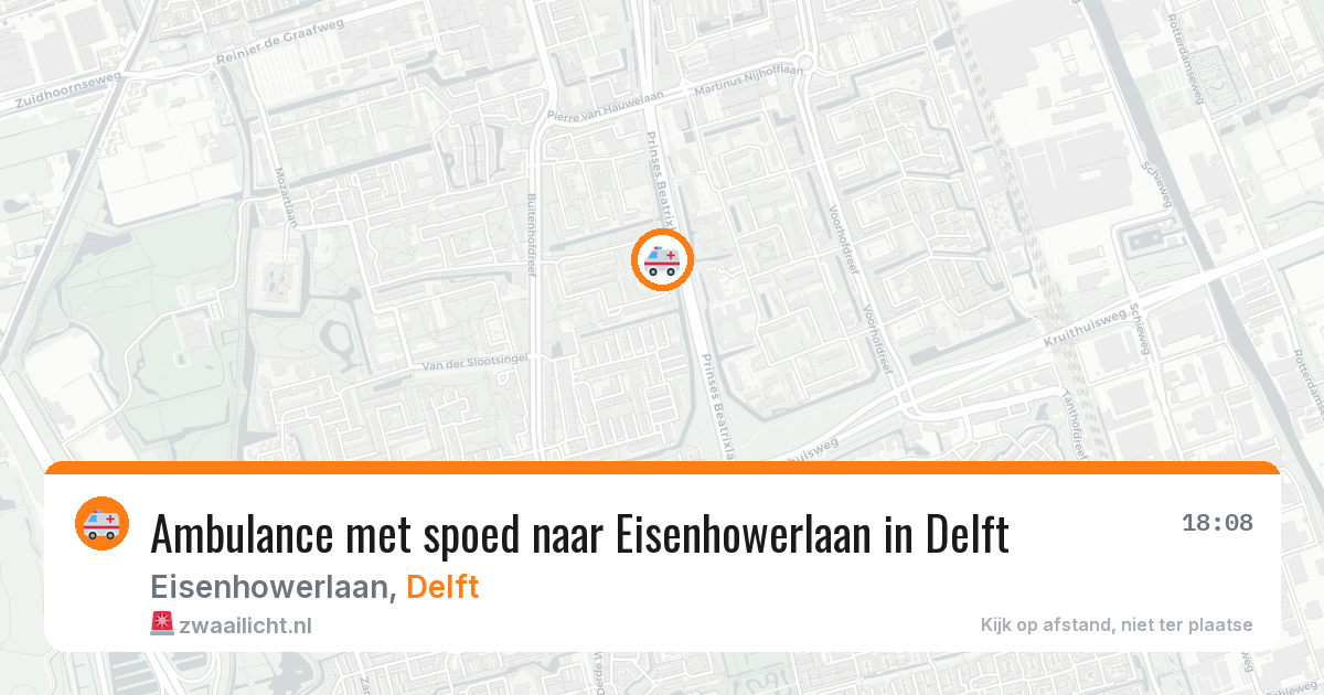 Ambulance met spoed naar Eisenhowerlaan in Delft — 26 jun 2026