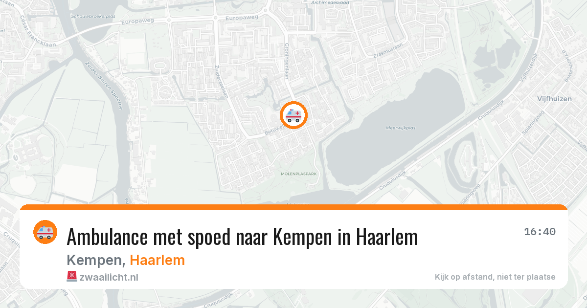 Ambulance met spoed naar Kempen in Haarlem — 22 jun 2026