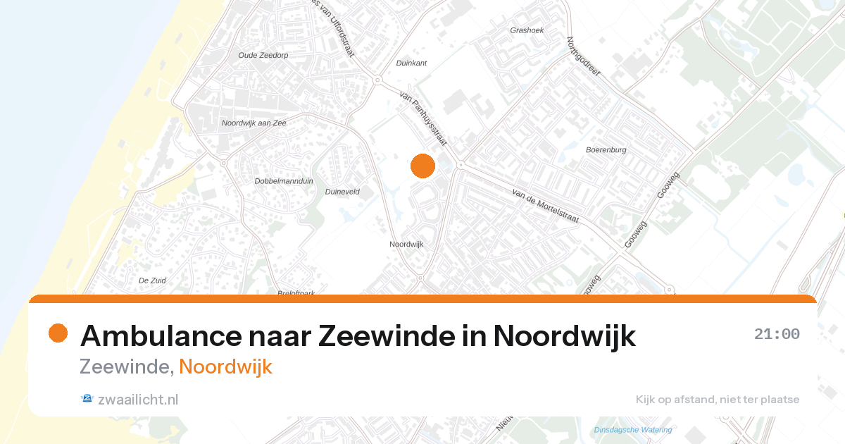 Ambulance naar Zeewinde in Noordwijk — 7 mei 2026