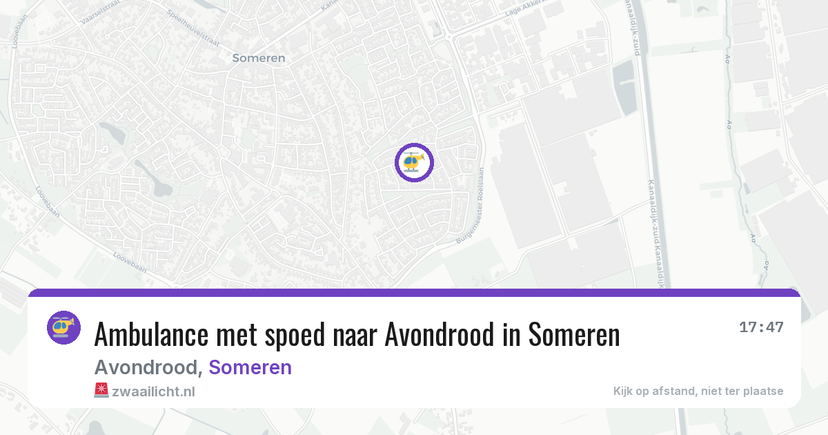 Ambulance met spoed naar Avondrood in Someren — 30 jul 2026