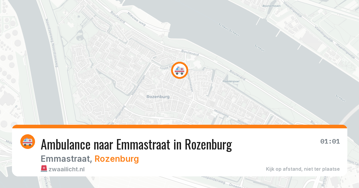 Ambulance naar Emmastraat in Rozenburg — 27 jun 2026
