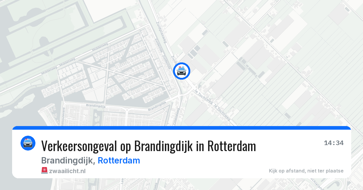 Verkeersongeval op Brandingdijk in Rotterdam — 20 apr 2026