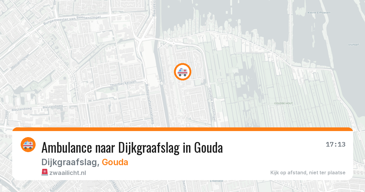 Ambulance naar Dijkgraafslag in Gouda — 6 aug 2026