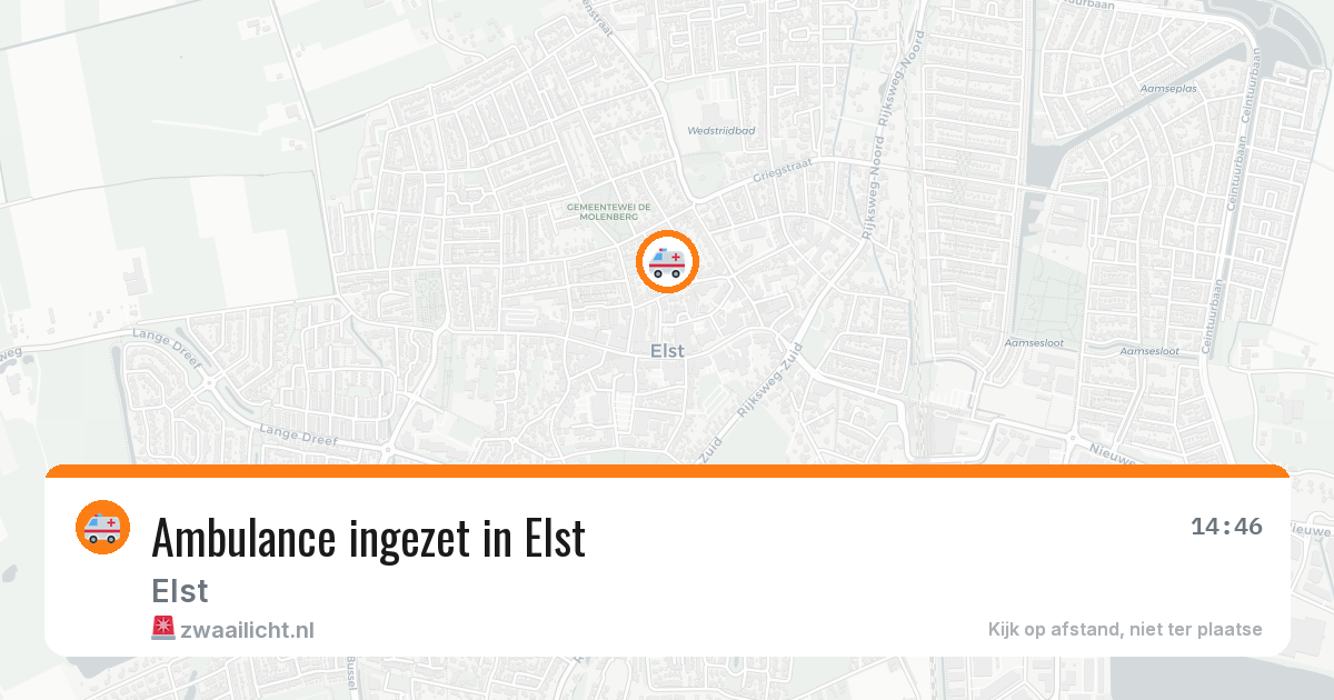 Ambulance ingezet in Elst — 17 jun 2026