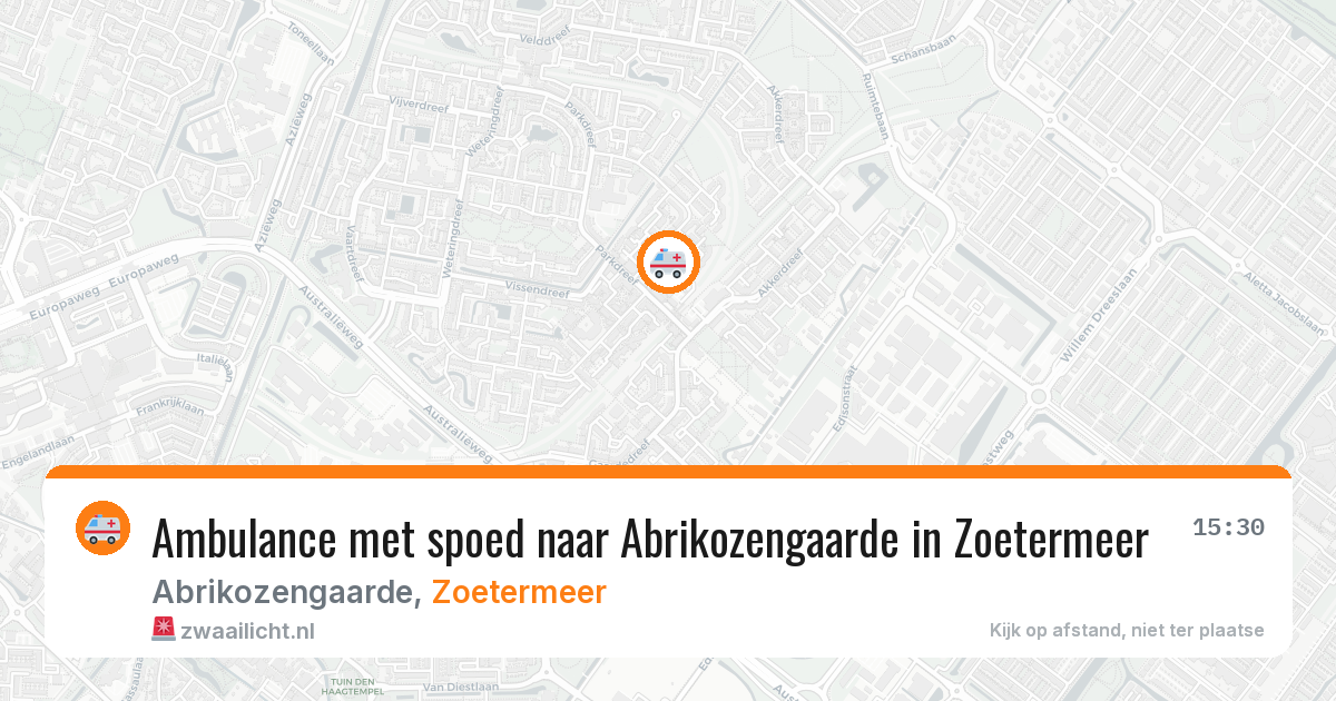 Ambulance met spoed naar Abrikozengaarde in Zoetermeer — 7 jun 2026
