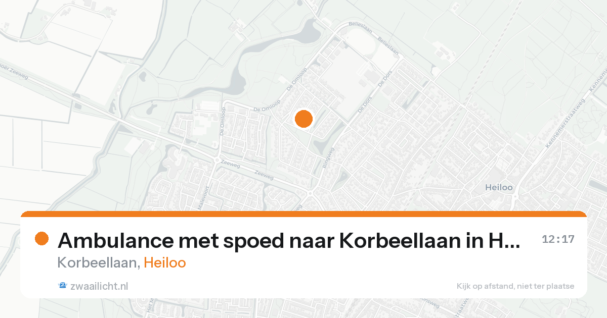 Ambulance met spoed naar Korbeellaan in Heiloo — 23 aug 2026