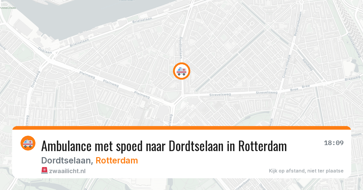 Ambulance met spoed naar Dordtselaan in Rotterdam — 12 jul 2026