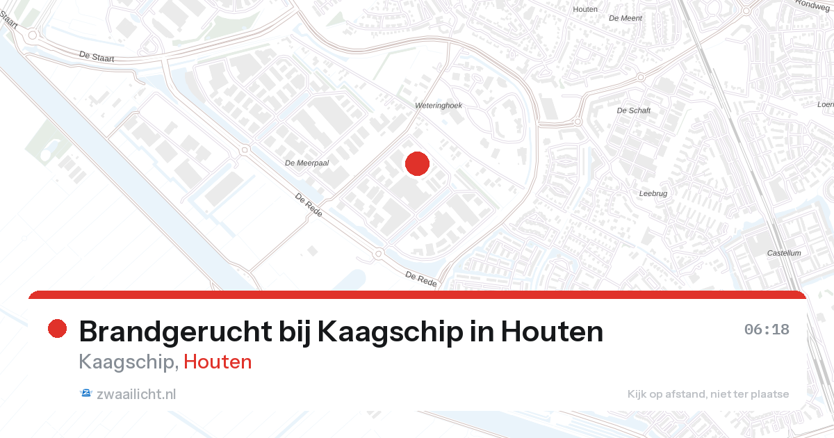 Brandgerucht bij Kaagschip in Houten — 24 feb 2026