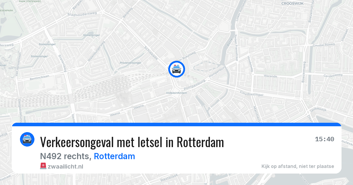 Verkeersongeval met letsel in Rotterdam — 10 jul 2026
