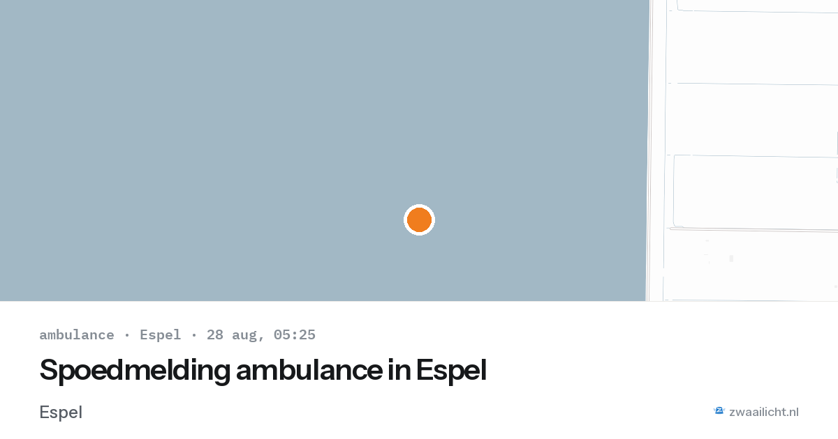 Spoedmelding ambulance in Espel — 28 aug 2026