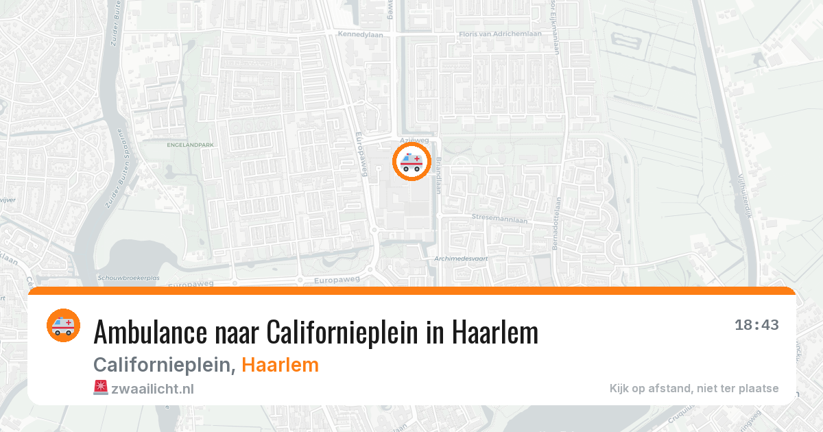Ambulance naar Californieplein in Haarlem — 3 jun 2026