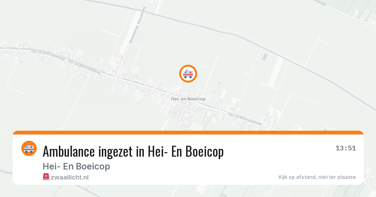 Ambulance ingezet in Hei- En Boeicop — 17 apr 2026