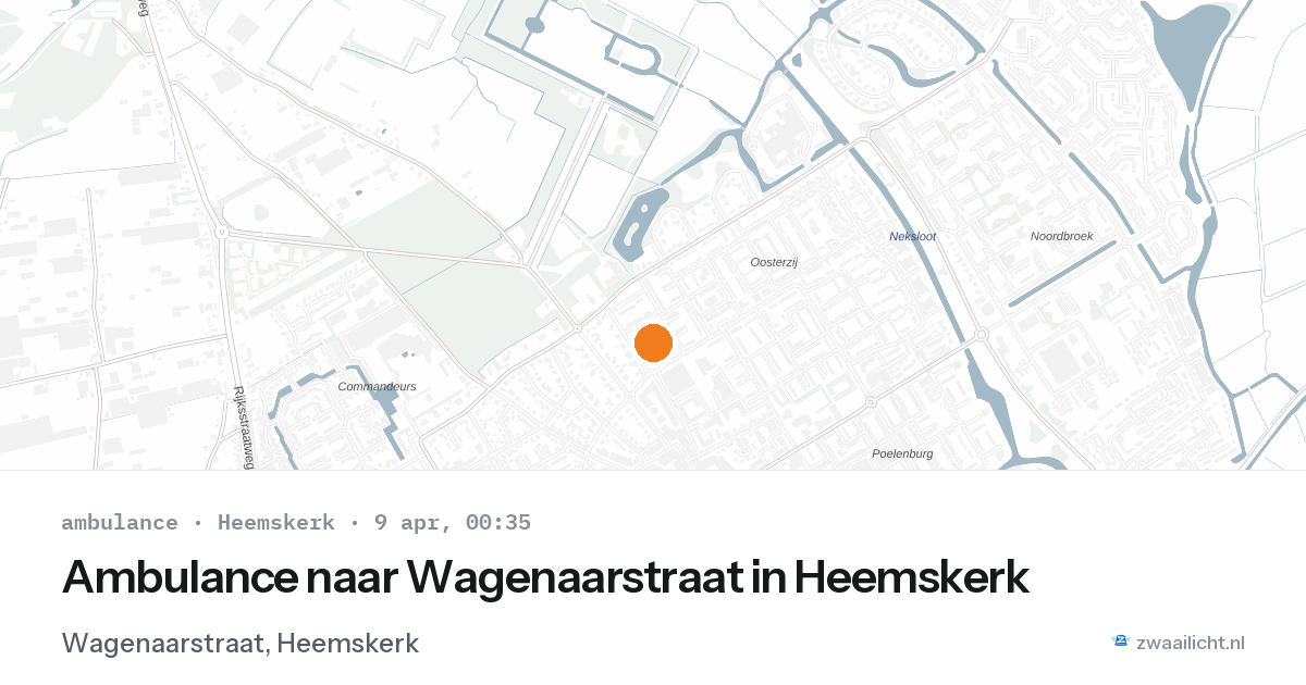 Ambulance naar Wagenaarstraat in Heemskerk — 8 apr 2026