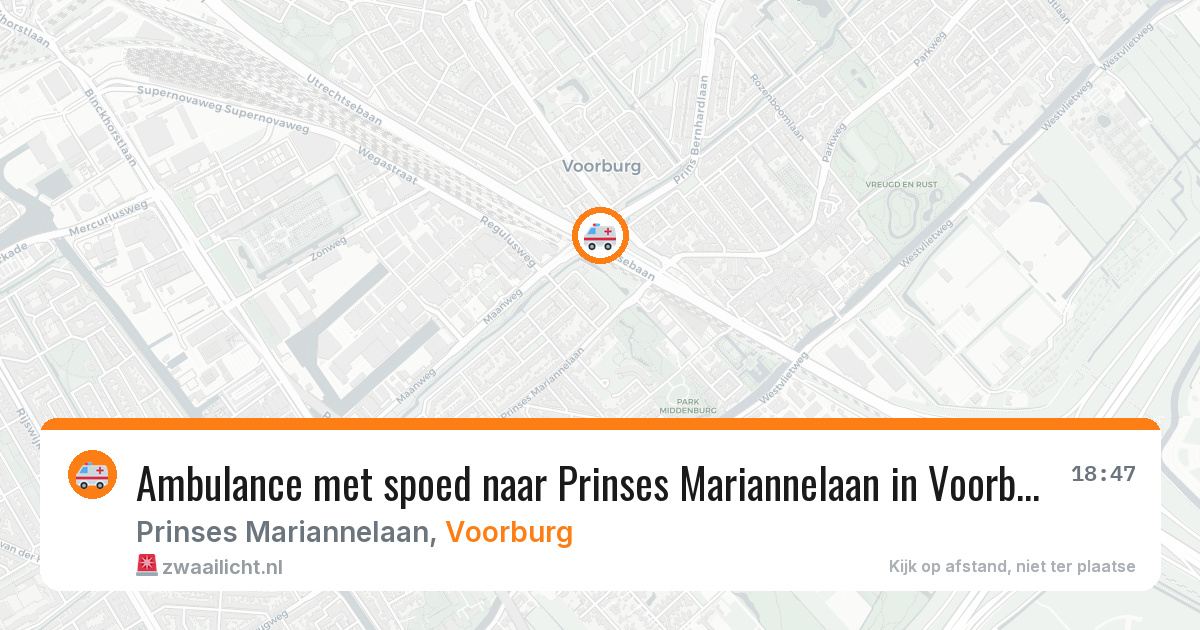 Ambulance met spoed naar Prinses Mariannelaan in Voorburg — 18 jan 2026