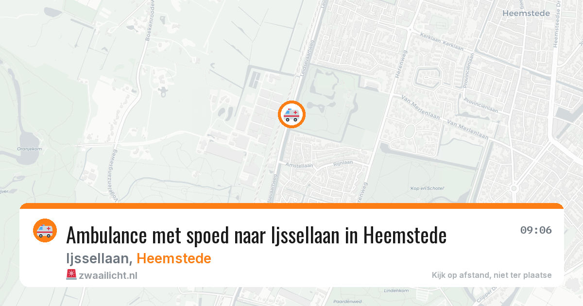 Ambulance met spoed naar Ijssellaan in Heemstede — 21 feb 2026