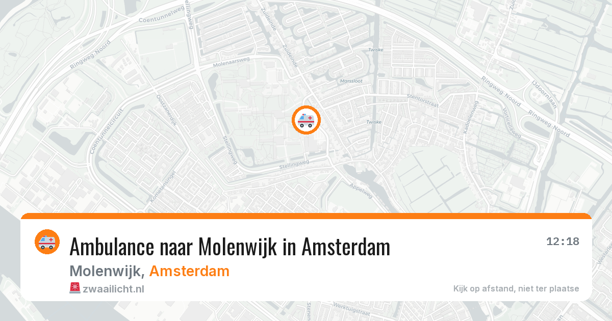 Ambulance naar Molenwijk in Amsterdam — 9 jul 2026