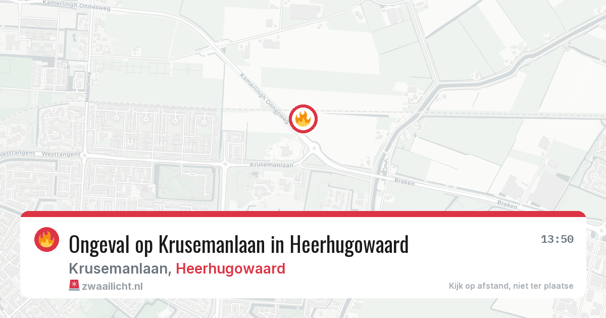 Ongeval op Krusemanlaan in Heerhugowaard — 25 jun 2026