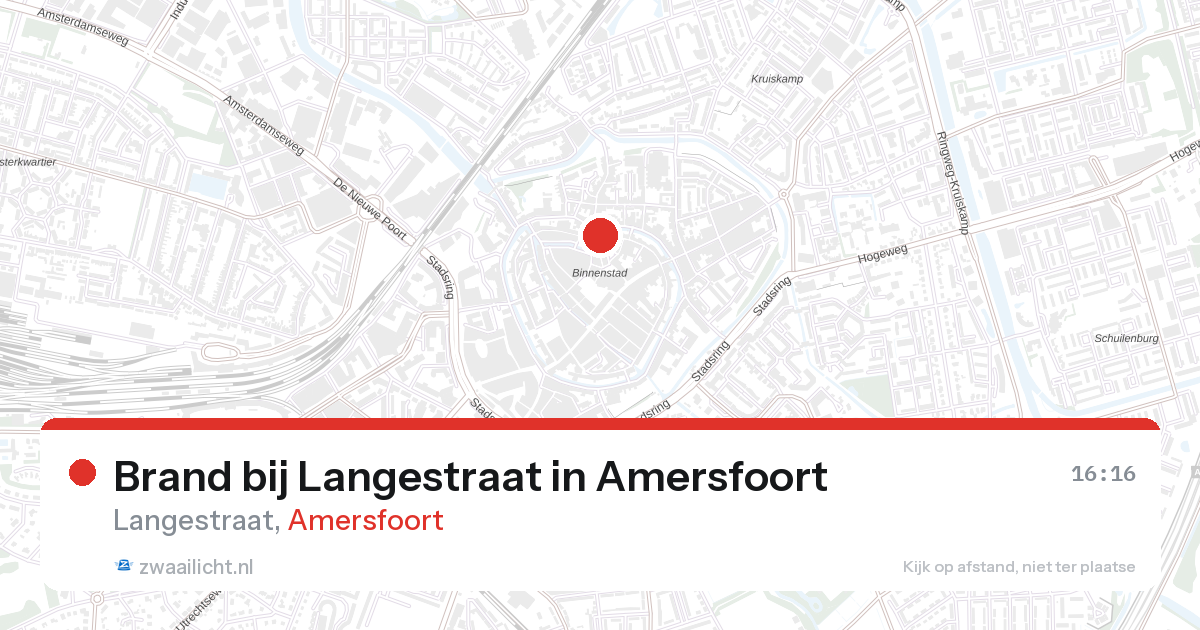 Brand bij Langestraat in Amersfoort — 28 aug 2026