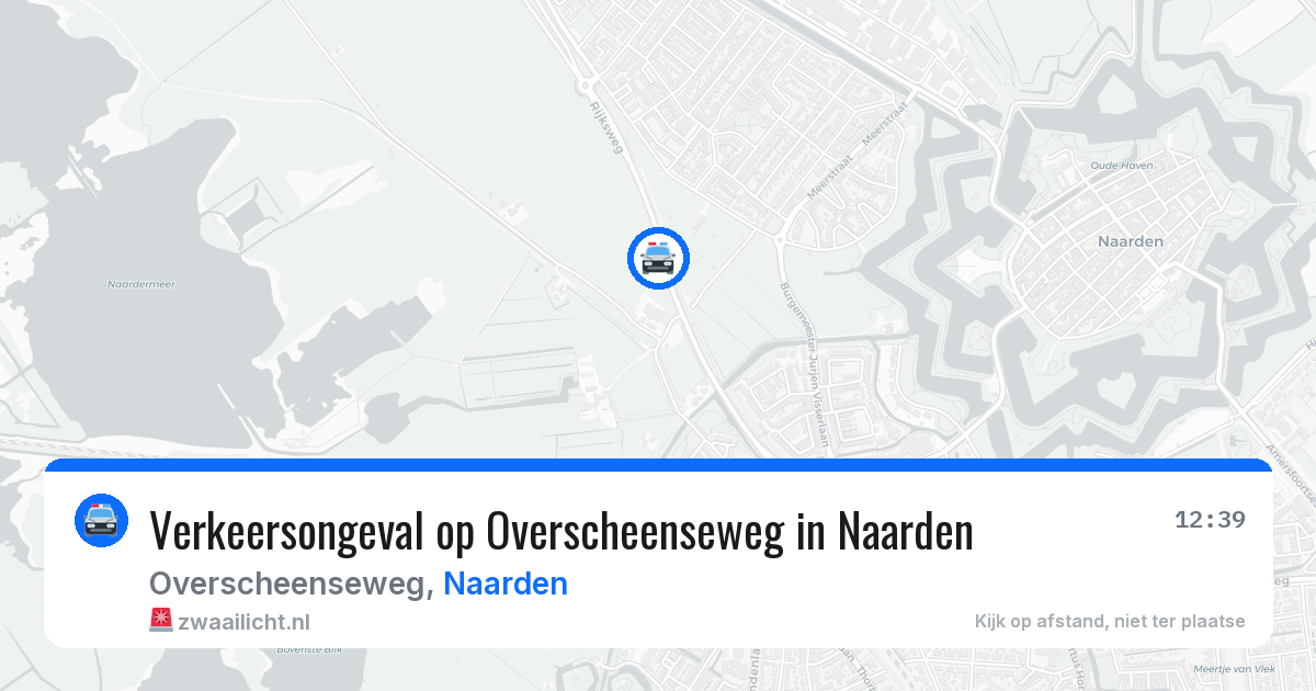 Verkeersongeval op Overscheenseweg in Naarden — 12 apr 2026