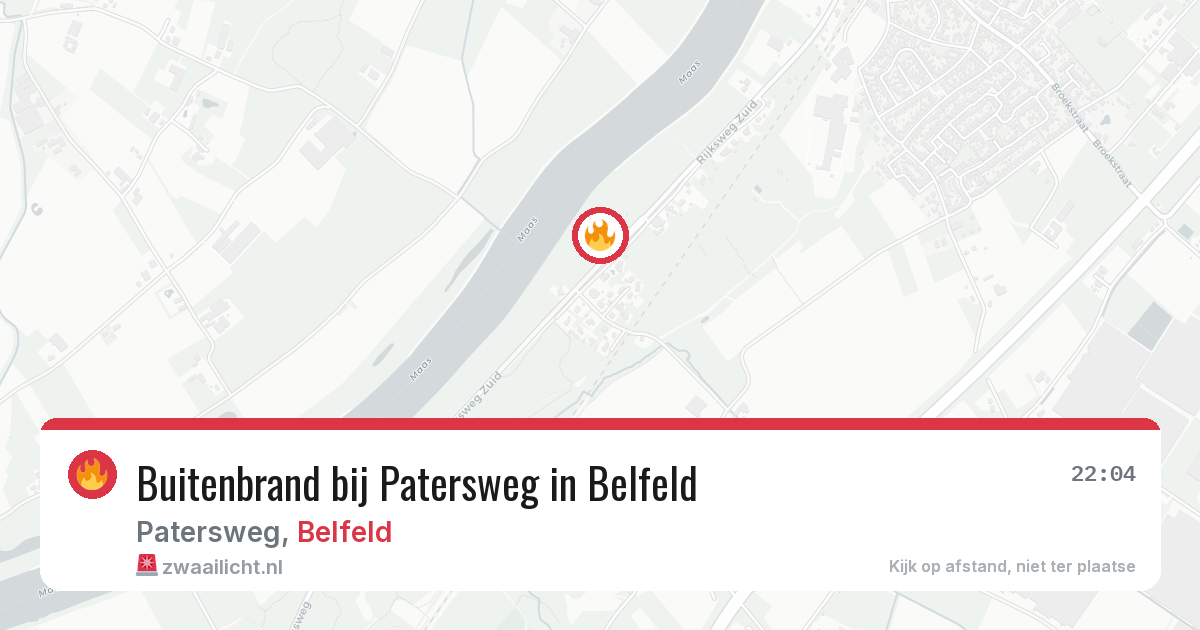 Buitenbrand bij Patersweg in Belfeld — 24 mei 2026