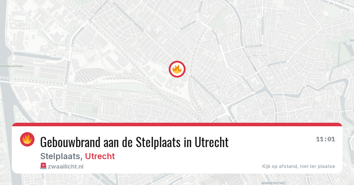 Gebouwbrand aan de Stelplaats in Utrecht — 30 jan 2026