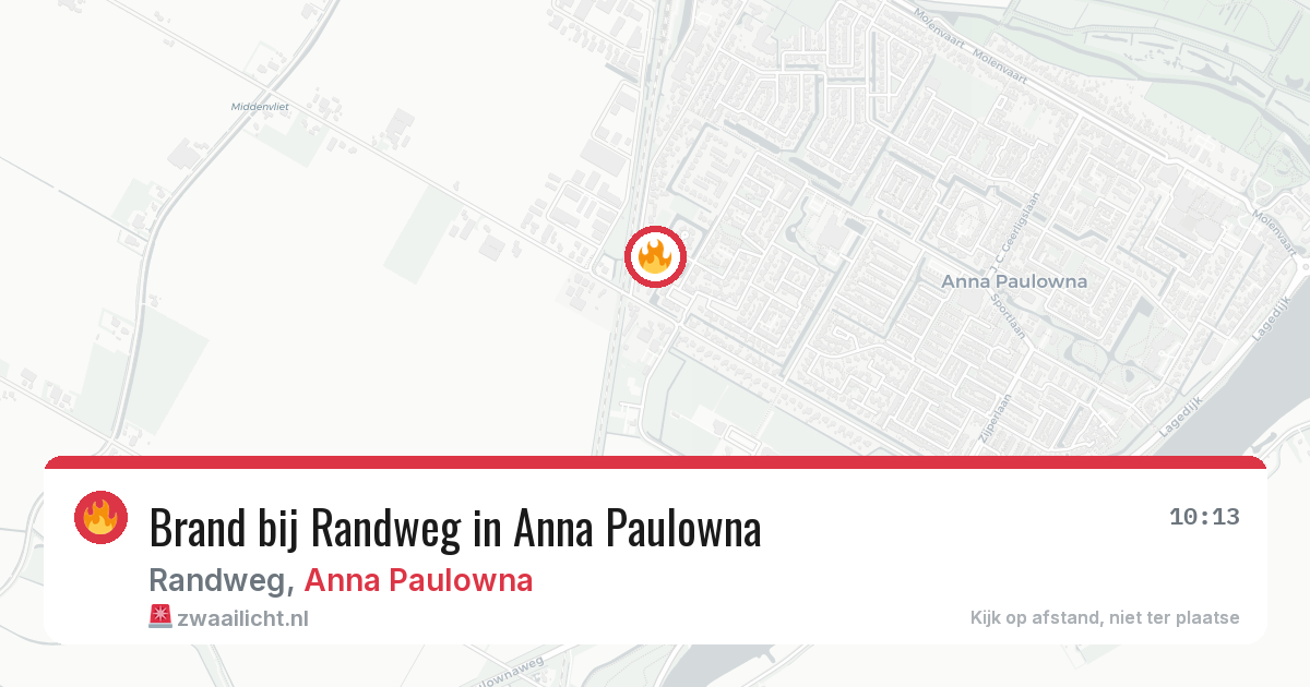 Brand bij Randweg in Anna Paulowna — 1 jul 2026