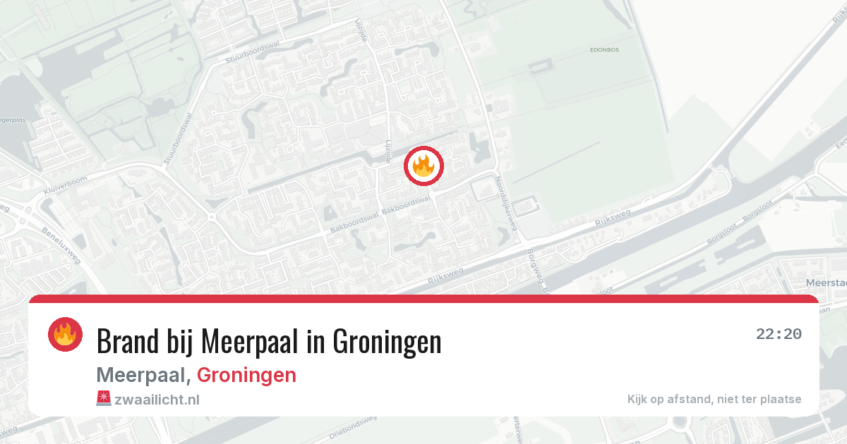 Brand bij Meerpaal in Groningen — 17 jun 2026