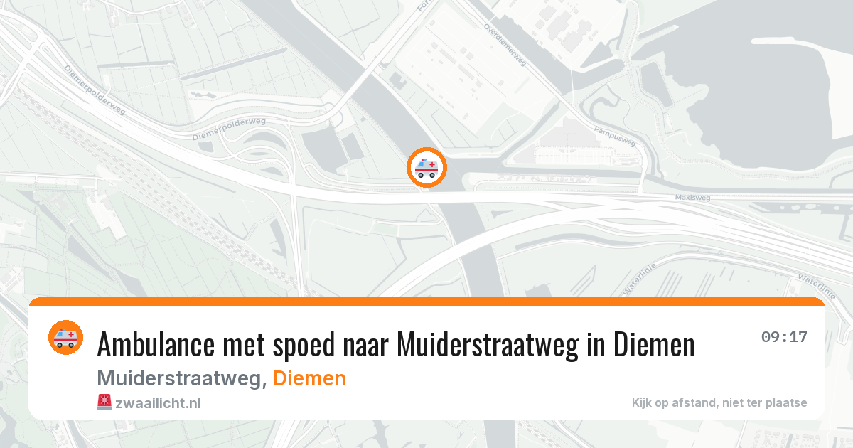 Ambulance met spoed naar Muiderstraatweg in Diemen — 24 mrt 2026
