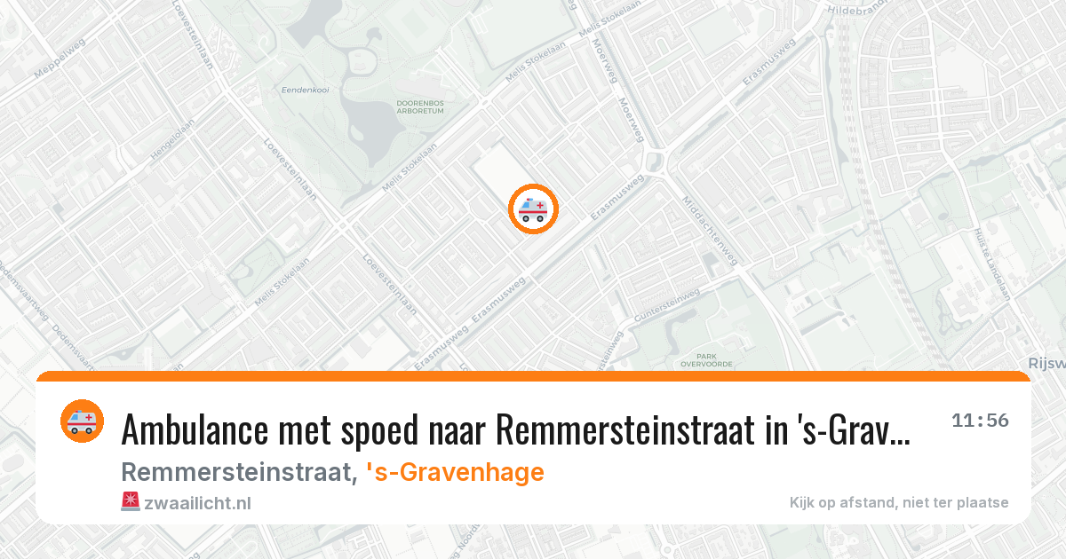 Ambulance met spoed naar Remmersteinstraat in 's-Gravenhage — 25 mei 2026