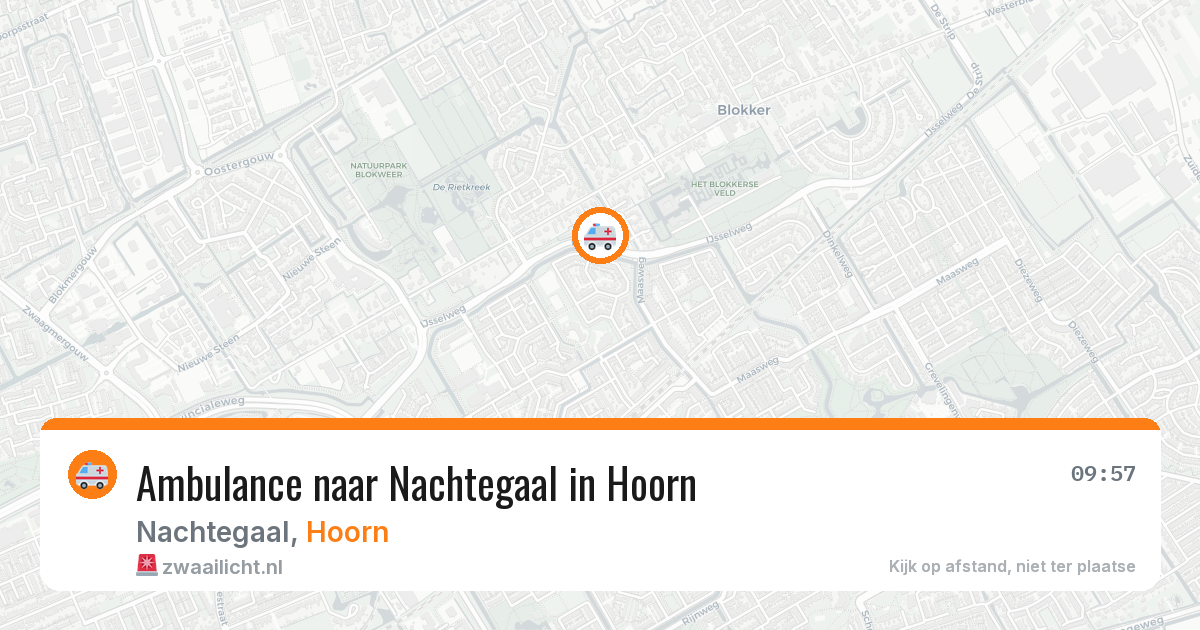 Ambulance naar Nachtegaal in Hoorn — 22 jul 2026