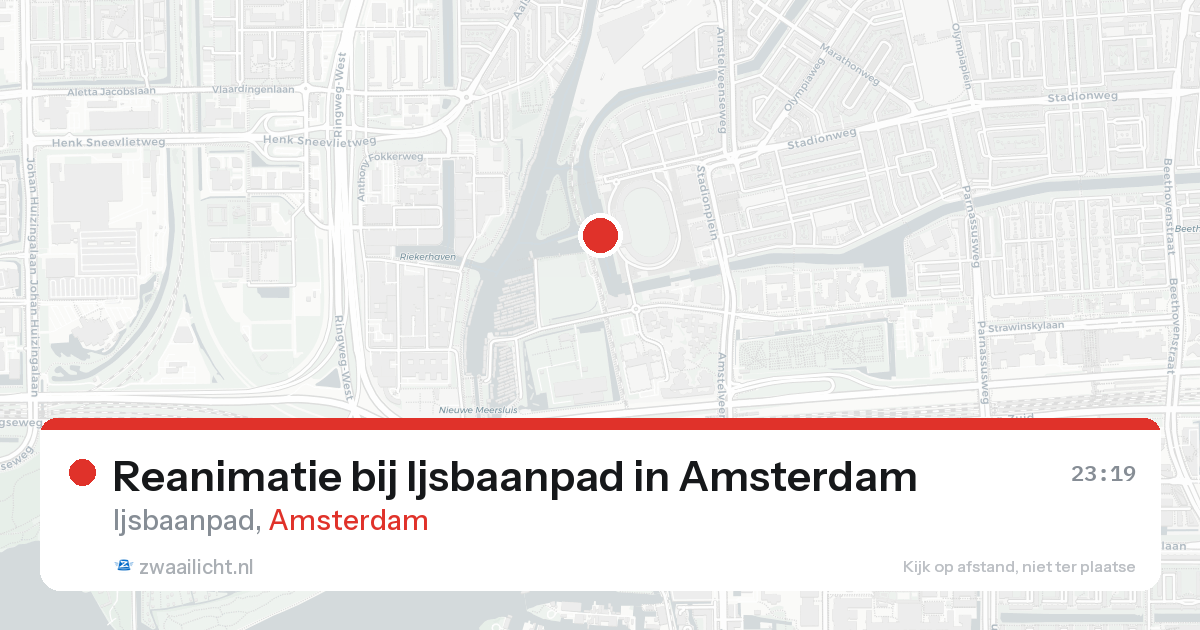 Reanimatie bij Ijsbaanpad in Amsterdam — 16 aug 2026