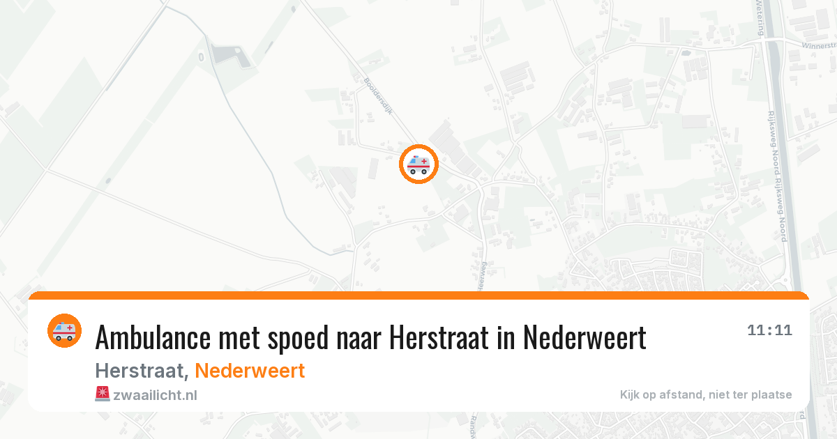 Ambulance met spoed naar Herstraat in Nederweert — 19 apr 2026