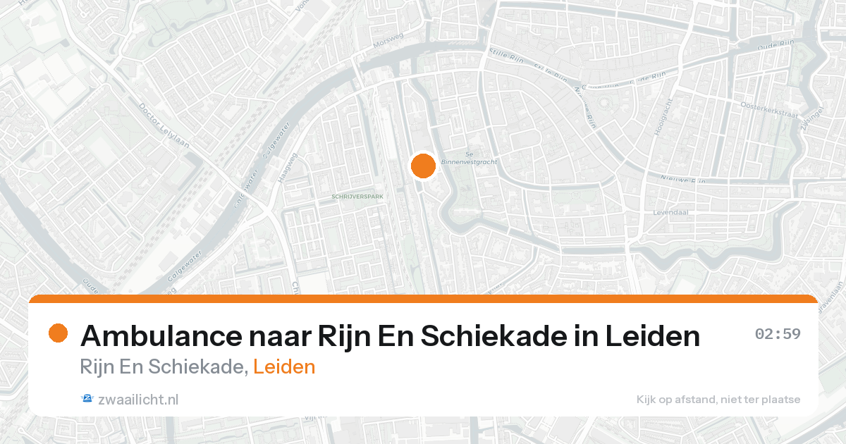 Ambulance naar Rijn En Schiekade in Leiden — 20 aug 2026