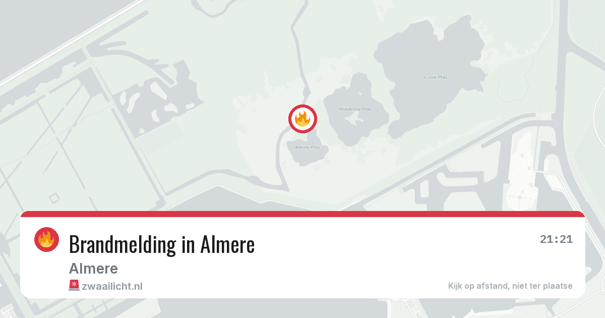 Brandmelding in Almere — 10 aug 2026