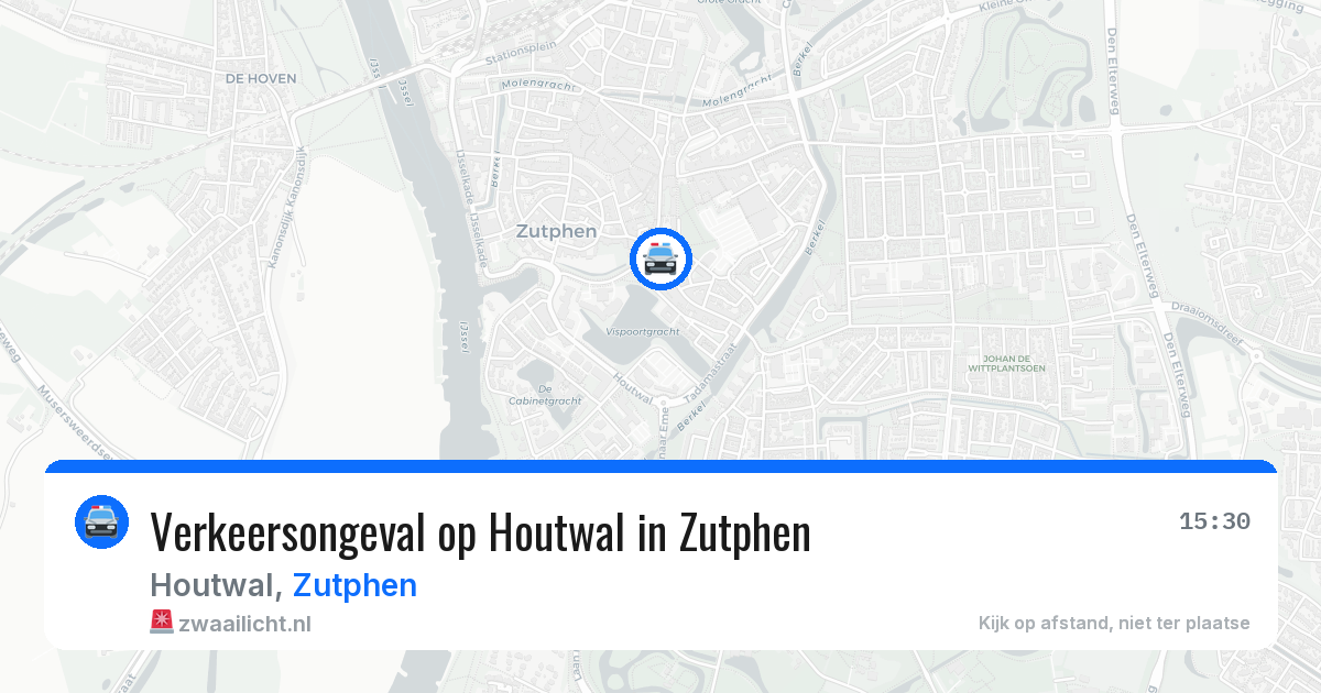 Verkeersongeval op Houtwal in Zutphen — 30 mrt 2026