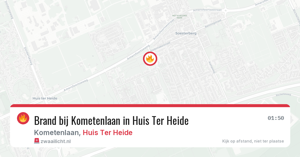 Brand bij Kometenlaan in Huis Ter Heide — 27 jun 2026