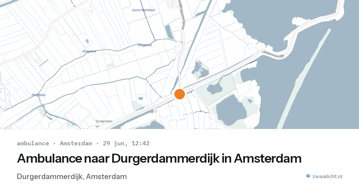 Ambulance naar Durgerdammerdijk in Amsterdam — 29 jun 2026