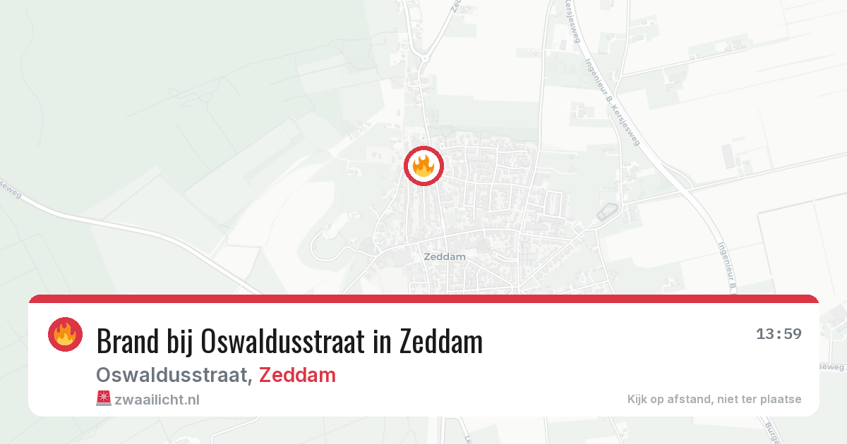 Brand bij Oswaldusstraat in Zeddam — 27 jun 2026